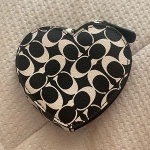 Coach Heart Shaped Coin Pouch